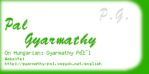 pal gyarmathy business card